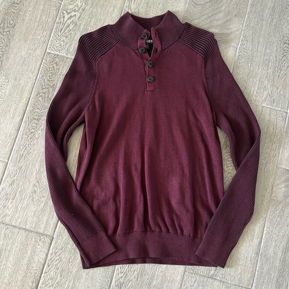 Express burgundy long sleeve sweatshirt